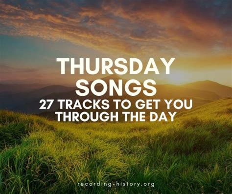 Thursday Songs: 20 Tracks to Get You Through the Day