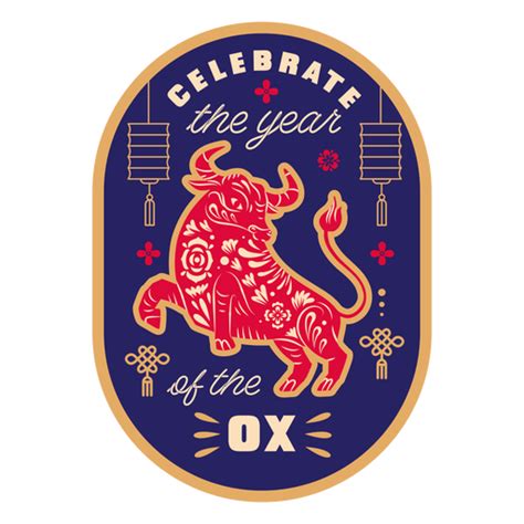 Celebrate The Year Of The Ox Badge Png And Svg Design For T Shirts