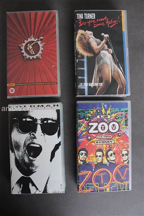 Cassettes K7 Video VHS Tina Turner U2 Goldman FGTH Canton