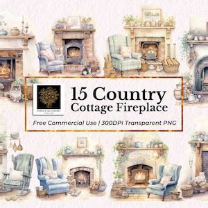 15 Country Cottage Fireplace Clipart, Transparent PNG, Free Commercial ...