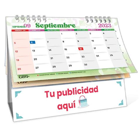 Escritorio Horizontal Base Vinil Blanco Calendarios Y M S