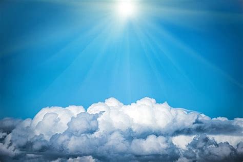 Bright Sun Vector PNG Images, Sun Background Blue Bright Cloud, Travel ...