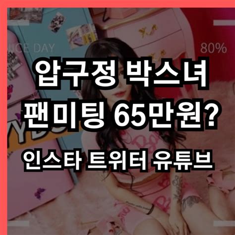 압구정 박스녀 팬미팅 65만원 아인 인스타 트위터 네이버 블로그