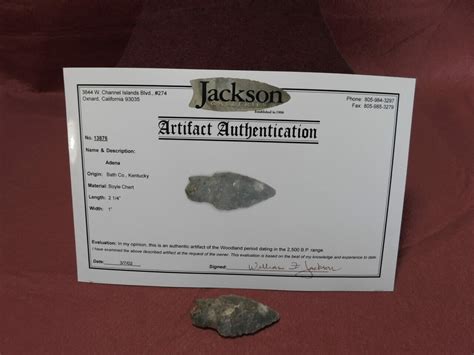 Adena Point Artifact - Fossils & Artifacts for Sale | Paleo Enterprises