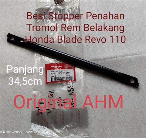 Besi Stopper Penahan Rem Belakang Honda Blade Revo 110 Ori AHM