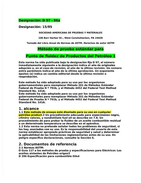 Pdf Astm D A Spanishdocx Compress Designaci N D