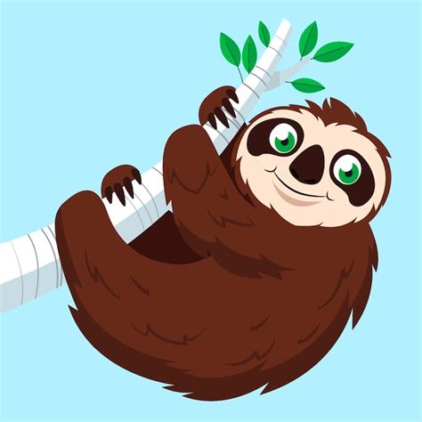 Free Vector Hand Drawn Cartoon Sloth Illustration