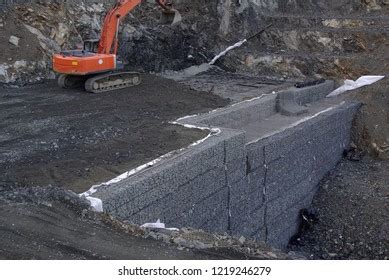 Gabion Wall Installation Works During Highway Stock Photo 1219246279 ...