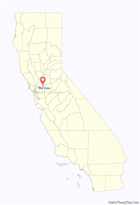 Map of Rio Vista city, California - Thong Thai Real