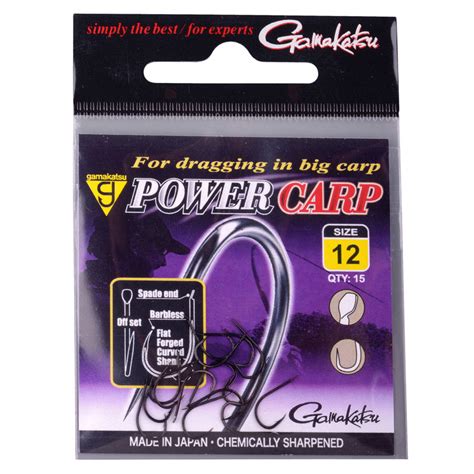 Gamakatsu Power Carp Flatted Eye Barbless Beter Vissen