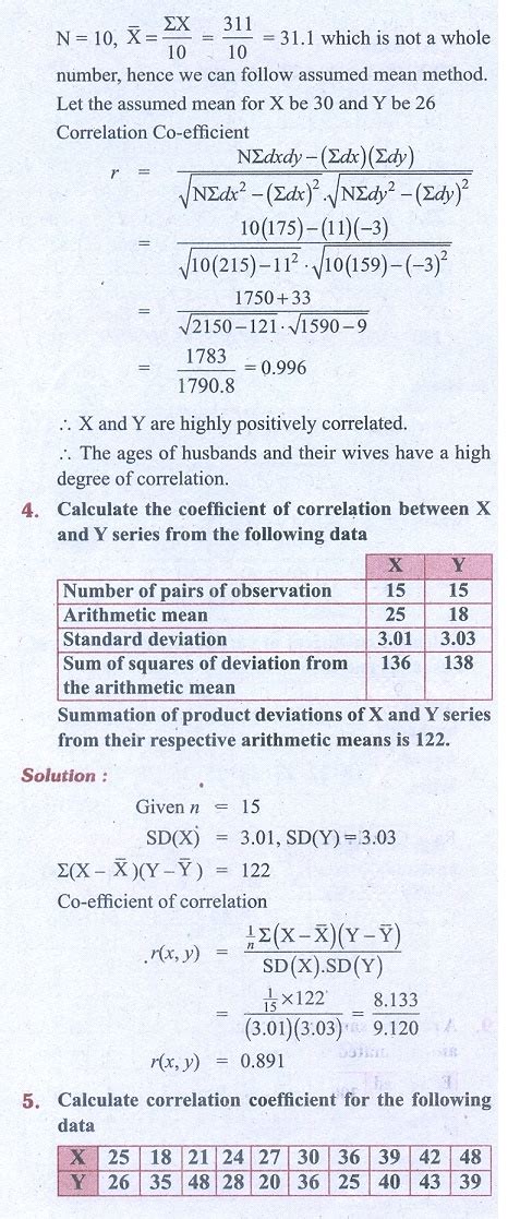 Exercise Spearmans Rank Correlation Coefficient Problem