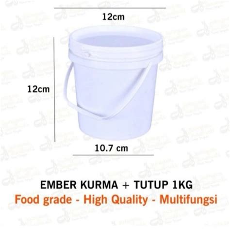 Jual PAIL 1 Kg EMBER Kurma Plastik Kondisi Baru Food Grade Ember