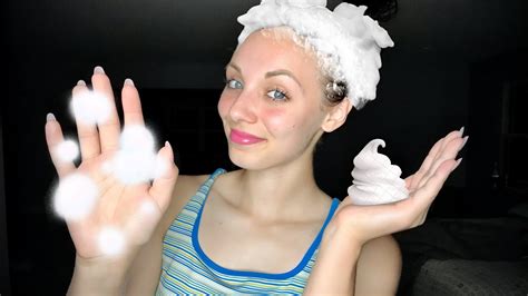 ASMR Relaxing Hair Washing Shampooing Extremely Foamy YouTube