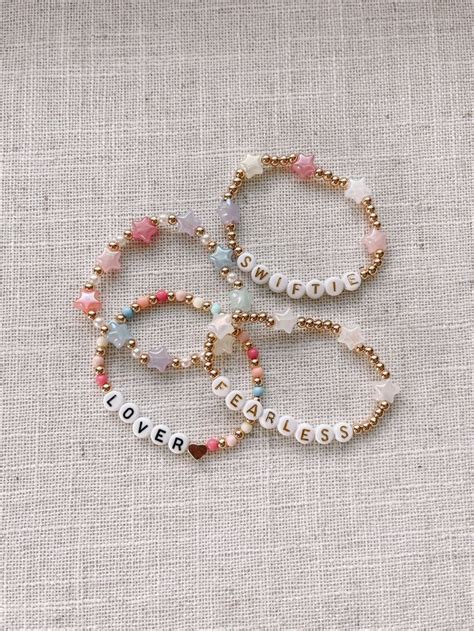 Pretty Stars Bracelet Fearless Lover Handmade Beaded Bracelet