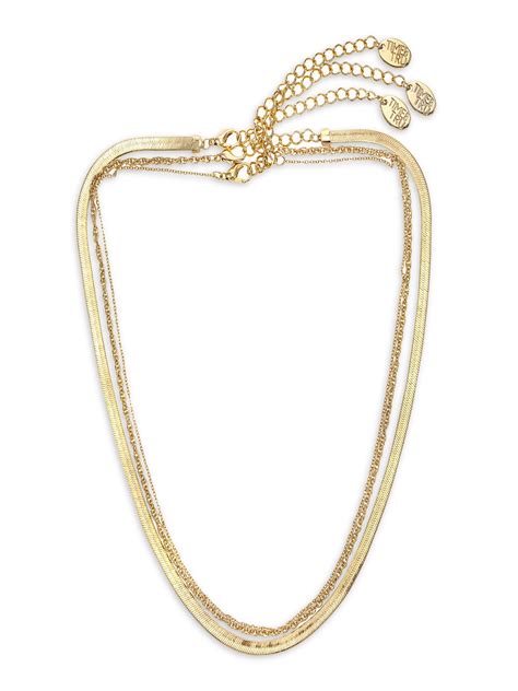 Women's Gold Chain Necklace Set, 3 Pieces - Walmart.com