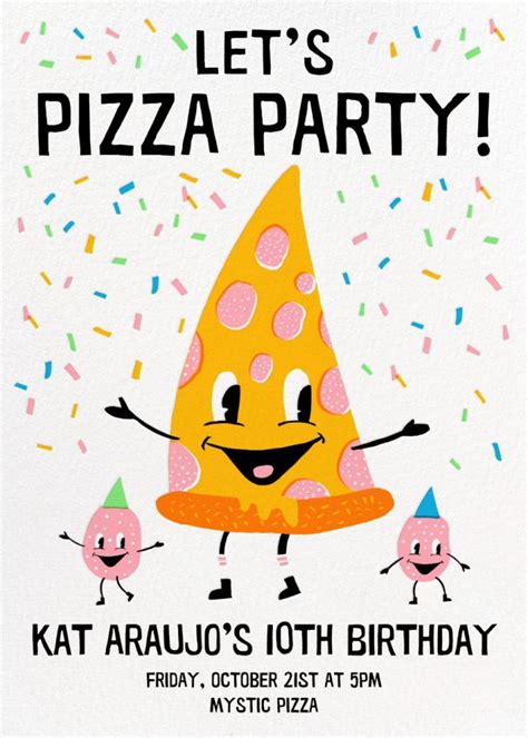 Pizza Party | Send online instantly | RSVP tracking