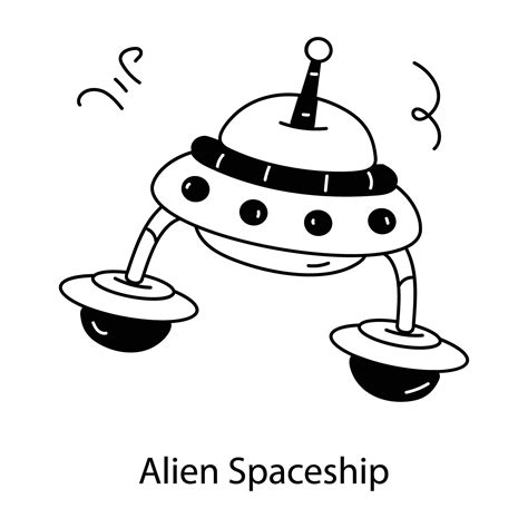 Trendy Alien Spaceship 42978783 Vector Art at Vecteezy