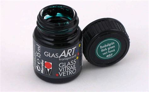 Витражная краска Marabu GlasArt, темно-зеленый (407), 15мл 204₽