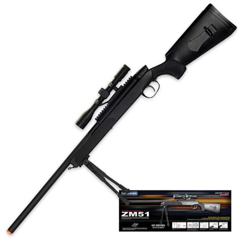 CYMA Bolt Action Airsoft Rifle Scope with Scope and Bipod | BUDK.com ...