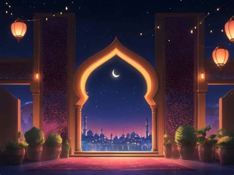 Ramadan Background Night View With Lights AI Image - Photo #460 ...