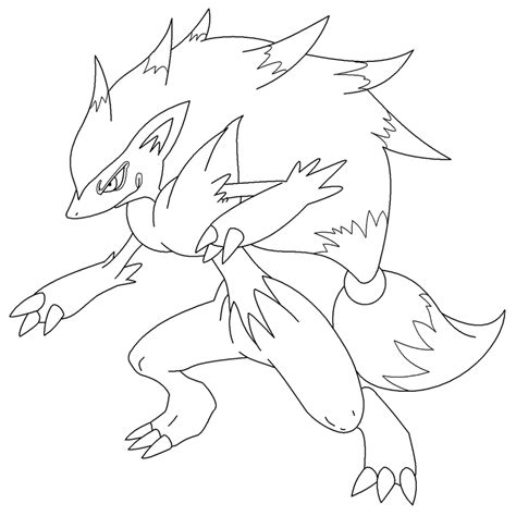 Zoroark pokemon coloring pages