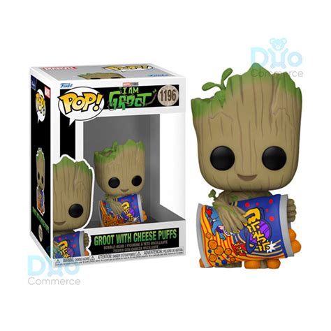 Funko Pop I Am Groot 2022 Groot With Cheese Puffs 1196 Duo Commerce