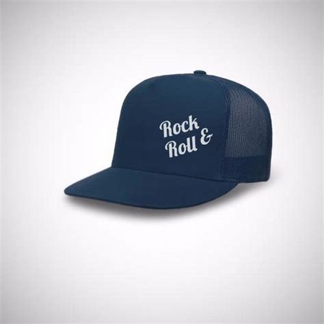 Jual Topi Trucker Rock Roll Biru Dongker Di Lapak Lia Clothing