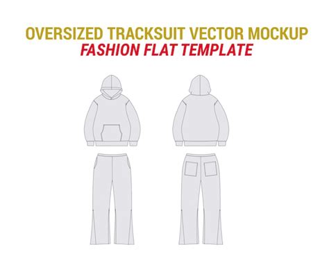 Premium Vector Tracksuit Mockup With Pajamas Joggers Technical