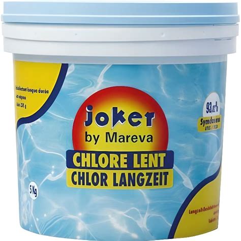 Chlore Lent Joker MAREVA Galets Pour Piscine 5 Kg 250 G 100766U