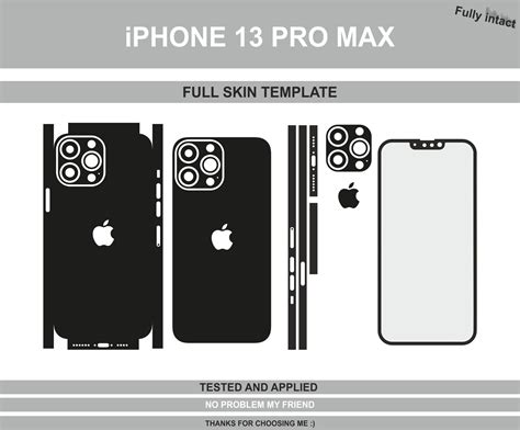 Iphone 13 Pro Max Vector Cut File Skin Template Etsy India