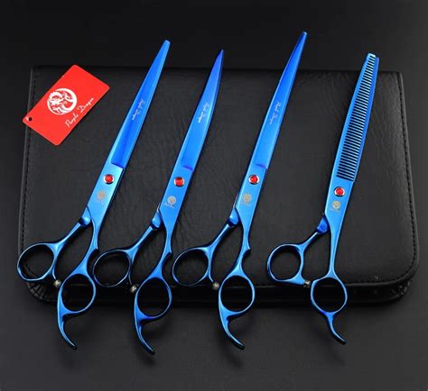 Purple Dragon 8 Inch Professional Pet Grooming Scissors Set Cutting 2