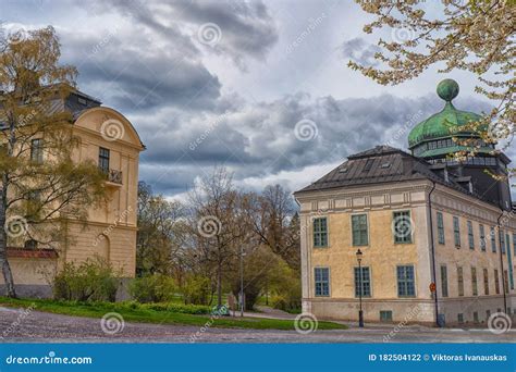 The Old District in Uppsala Town. View with Ancient Houses. Sweden ...