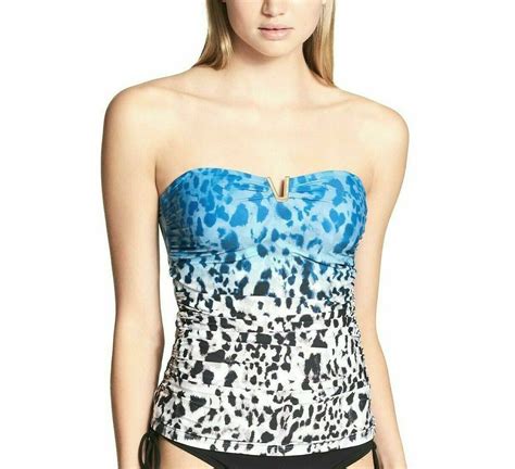 NWT Calvin Klein Swimsuit Bikini Tankini Top Sz M Bandeau EBay