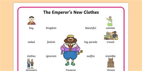 The Emperor S New Clothes Word Mat Story Books Visual Aid