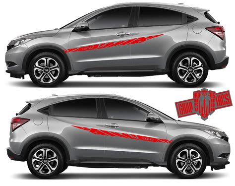 2x Decal Sticker Vinyl Side Racing Stripes For Honda Hr V Brothers