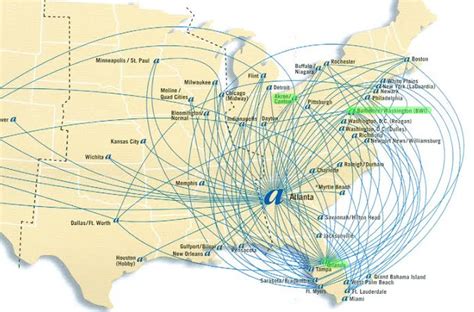 Spirit Airlines Route Map