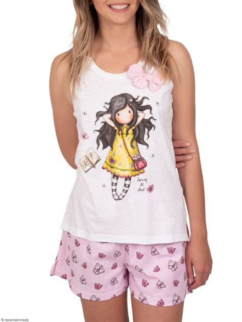 Pyjama short débardeur Spring At Last Santoro Réservoir Mode Lingerie Femme et Homme