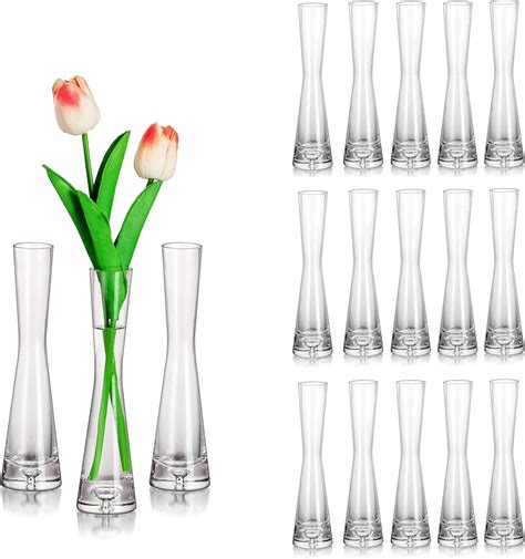 Amazon De Glasseam Blumenvase Modern Glasvasen Schmal Er Cm Hoch