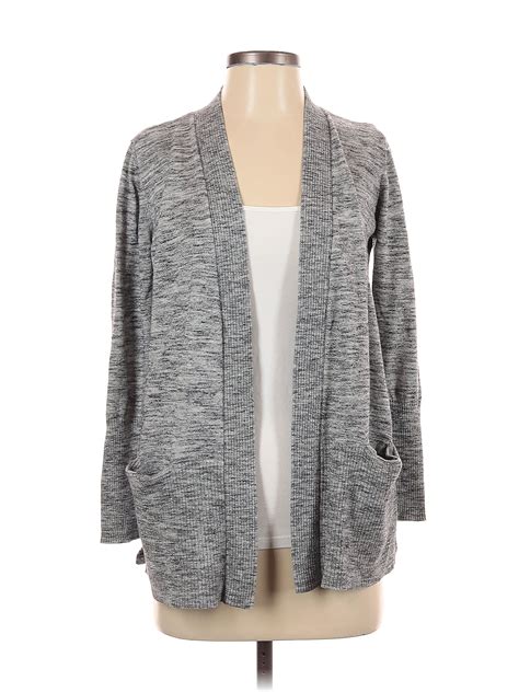 Sonoma Goods For Life Color Block Marled Gray Cardigan Size S Petite