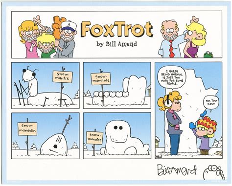 Snowmanitoba Signed Print Foxtrot Comic By Bill Amend The Foxtrot