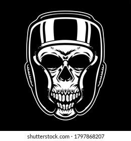 Vector Skull Hockey Helmet Stock Vector Royalty Free 2173670491