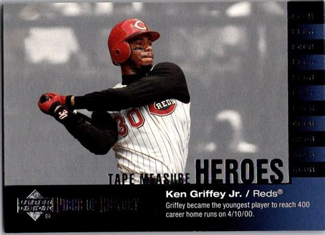 2002 Ud Piece Of History Tm30 Griffey Jr Tape Measure Heroes 000967