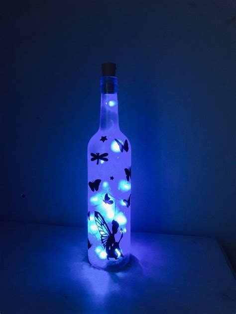 Fairy Wine Bottle Night Light Etsy Bottle Fairy Lights Lighted Wine Bottles Wine Bottle Crafts