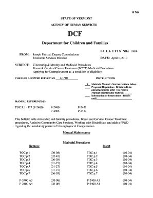 Dcf Vermont Fill Online Printable Fillable Blank PdfFiller