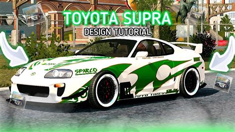 Livery Design Tutorial For Toyota Supra Car Parking Multiplayer New Update Youtube