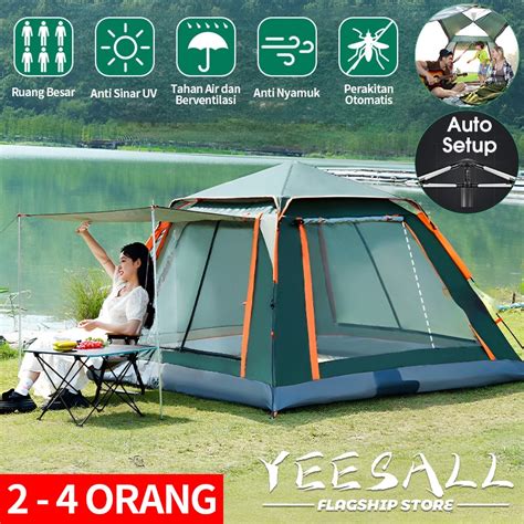 Jual Tenda Camping Kemah Otomatis Kapasitas 4 6 Orang Lipat Portable