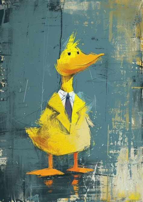 Cute Duck wear business suit | Free Photo Illustration - rawpixel