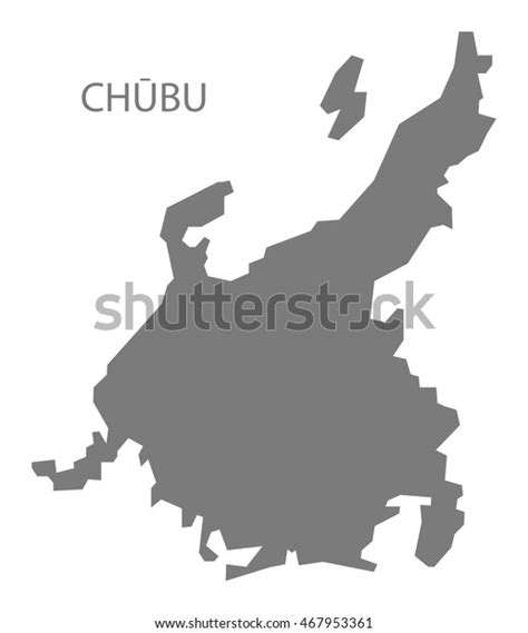 Chubu Japan Map Grey Stock Vector (Royalty Free) 467953361 | Shutterstock