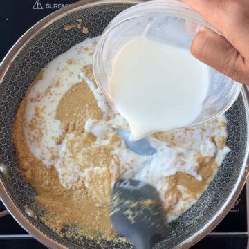 Badam Halwa With Almond Flour Piping Pot Curry