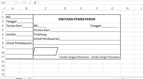 Cara Membuat Kwitansi Otomatis Di Excel Hongkoong Images